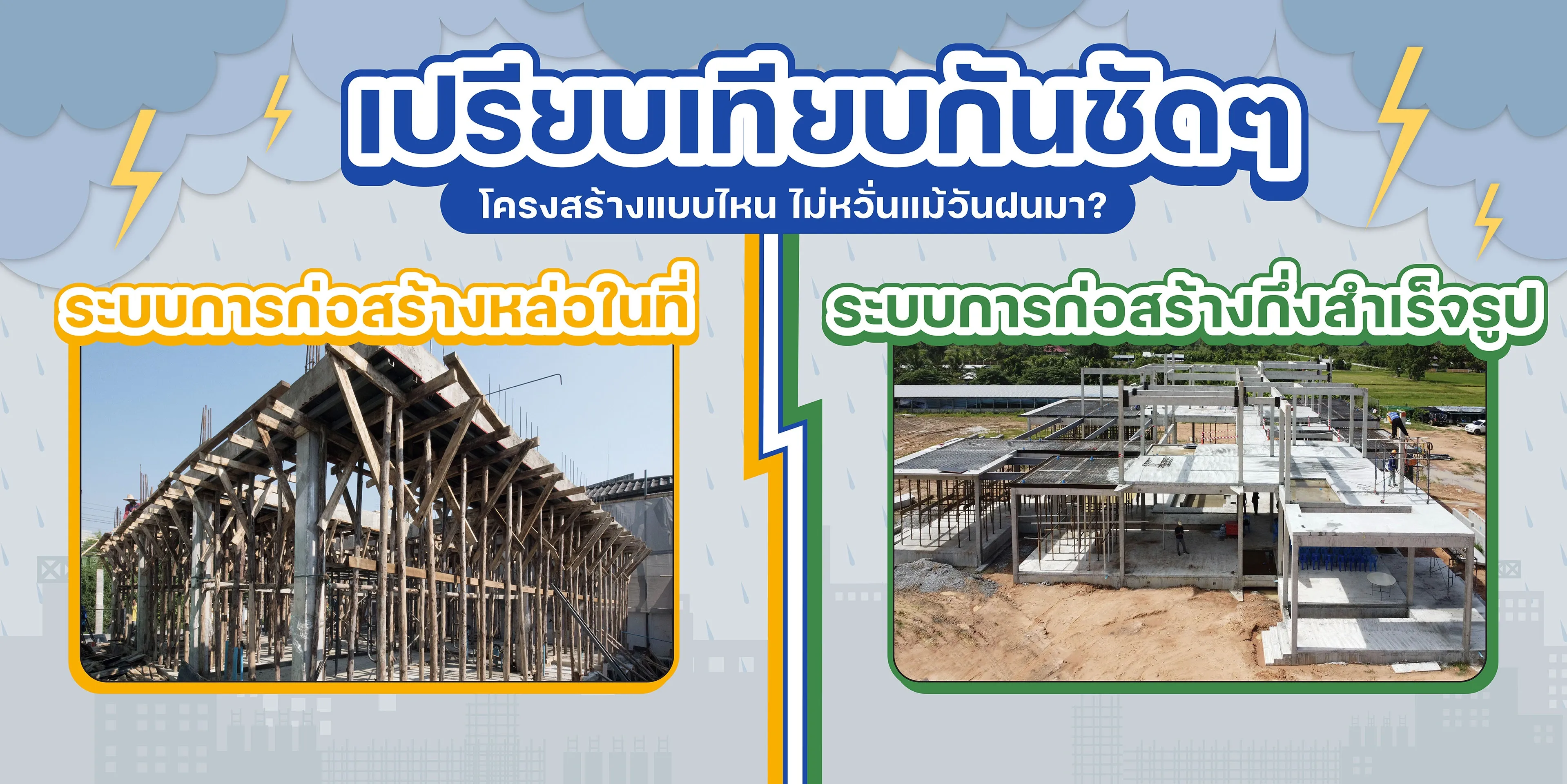  เปรียบเทียบกันชัดๆ โครงสร้างแบบไหน ไม่หวั่นแม้วันฝนมา? | PD House